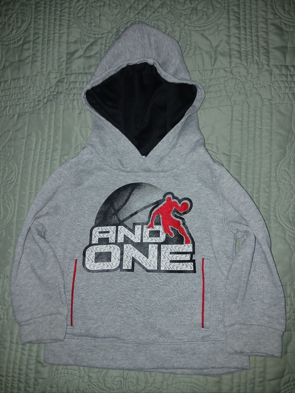 And1 Black and Gray Hoodie 3T